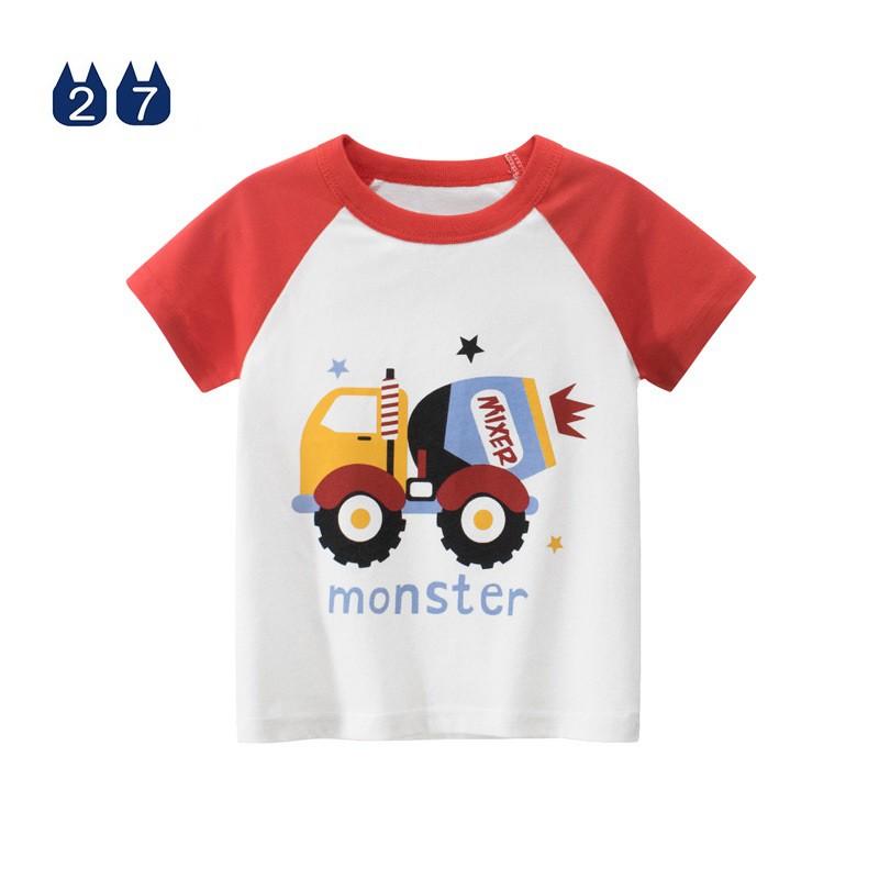 Áo 27kids áo thun bé trai chất cotton 100%