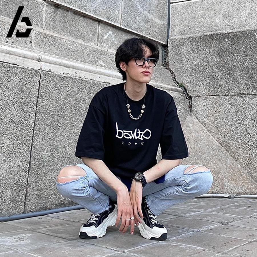 Combo áo thun cotton unisex BAMTO xanh, đen