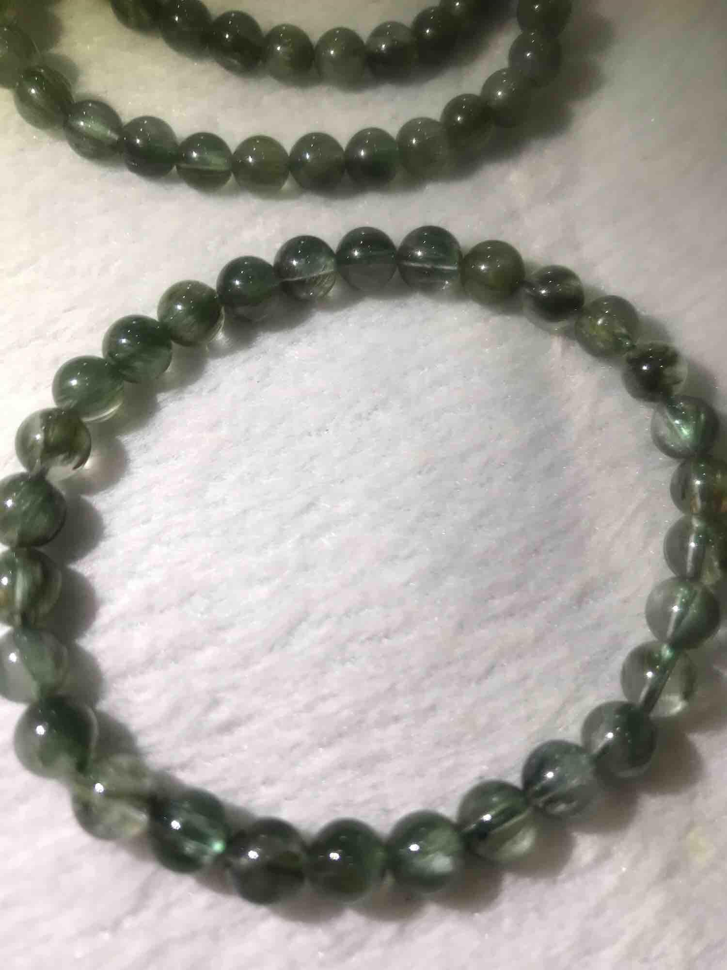 VÒNG THẠCH ANH TÓC XANH SIZE NHỎ 6LY NỮ MỆNH MỘC HỎA