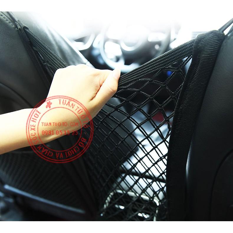 Túi lưới đựng đồ kiêm vách ngăn trên ô tô