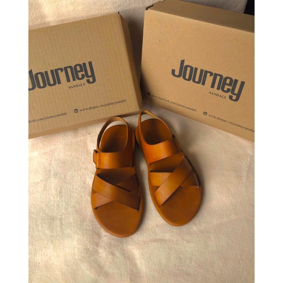 Sandals Nam Nữ JOURNEY Quai Chéo Basic Unisex Chất Liệu Da Cao Cấp