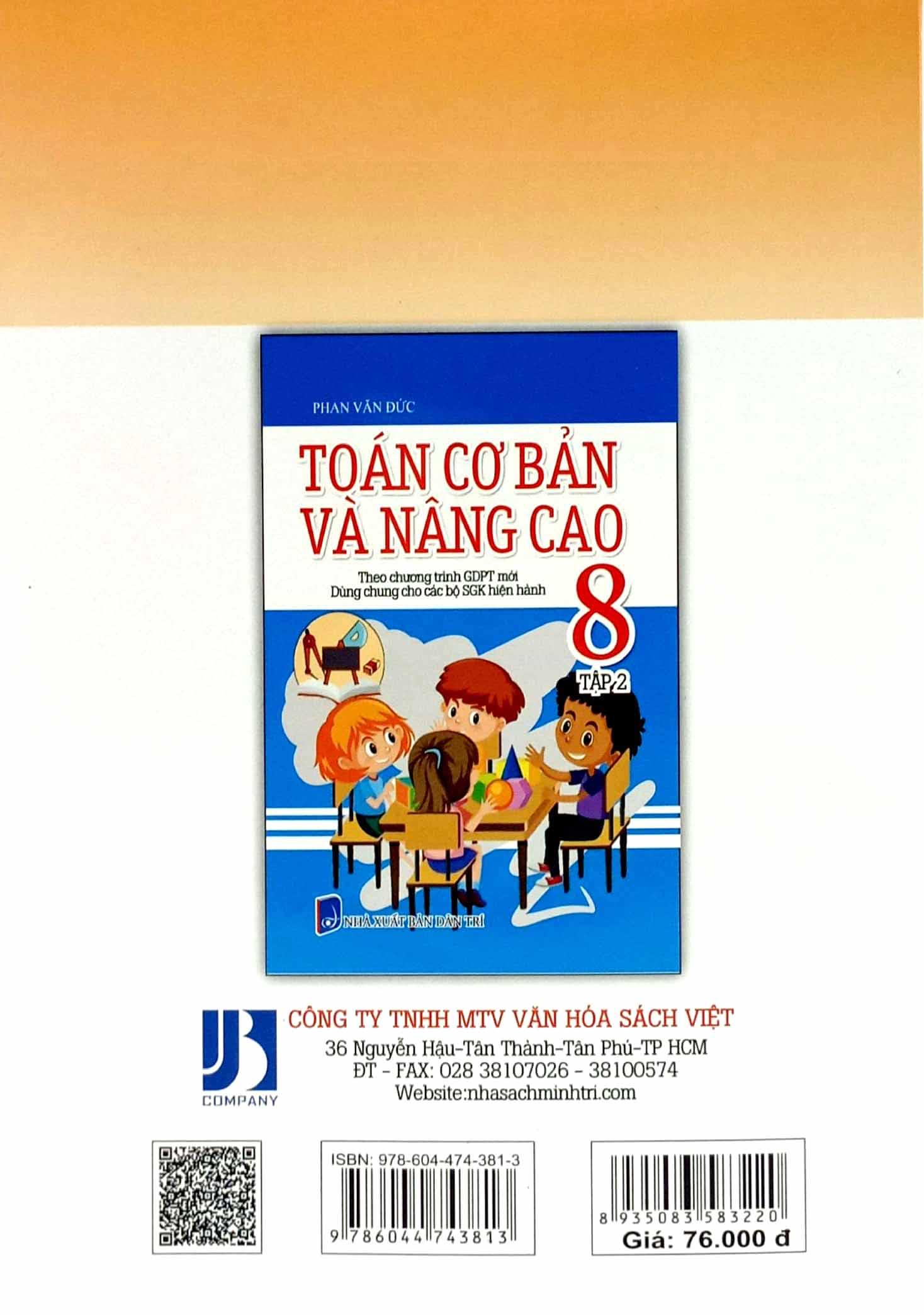 Toán Cơ Bản Và Nâng Cao 8 - Tập 1 (Theo Chương Trình Giáo Dục Phổ Thông Mới - Dùng Chung Cho Các Bộ SGK Hiện Hành)