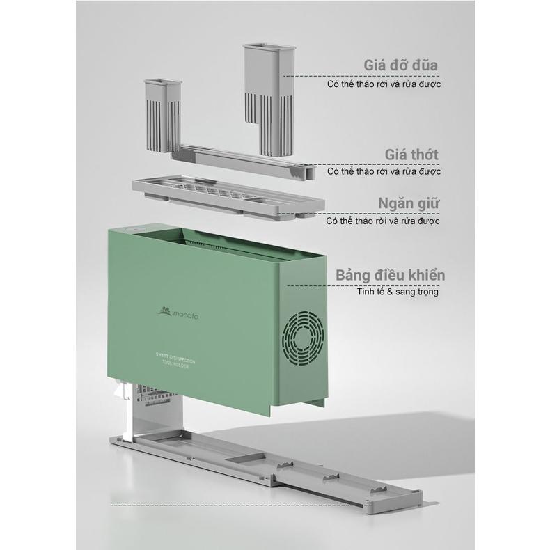 Máy Khử Trùng UV Sấy Khô Dao Thớt Mocato M808 tiệt trùng dao thớt thìa đũa dụng cụ ăn uống bằng tia UV giá để tiện lợi  - Hàng chính hãng