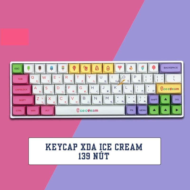 Set Keycap XDA Icream 139 nút cho bàn phím cơ