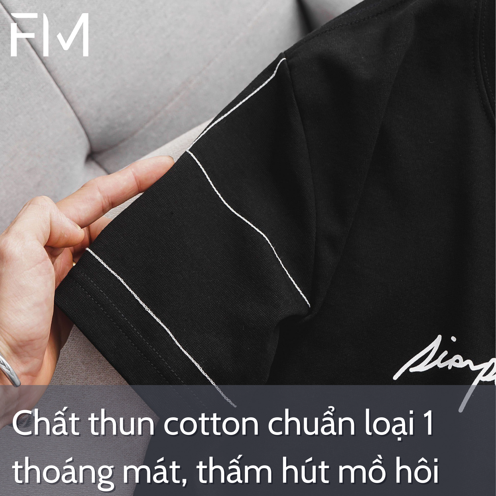 Áo thun cổ tròn nam FM Simple Tshirt, chất thun cotton cao cấp - FORMEN SHOP - FMPS234