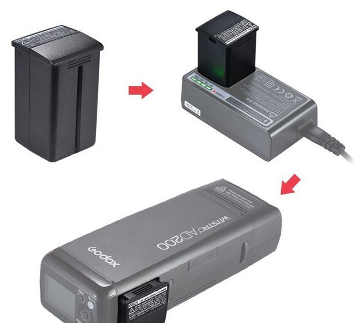 Pin Godox WB29 cho đèn AD200 AD200Pro Hàng Chính Hãng
