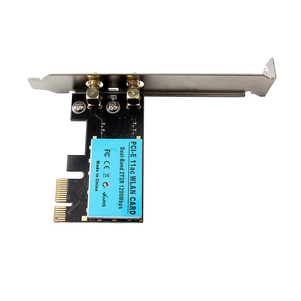 Dual Band 1200Mbps PCI-E Wifi Wireless Adapter Bluetooth 4.0 Network card