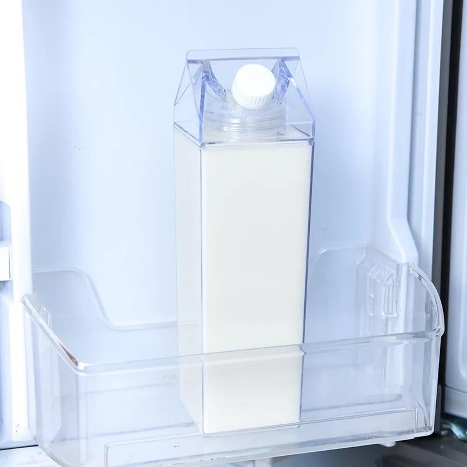 2x Milk Carton Water Bottle Portable Juice Bottle For Travel Camping Coffee