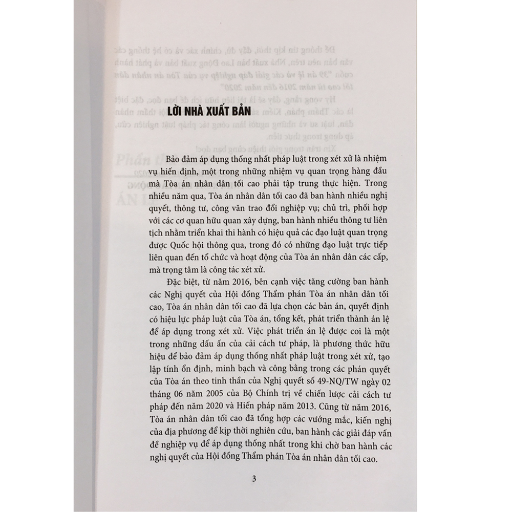 39 Án Lệ Và Các Giải Đáp nghiệp Vụ Của Tòa Án Nhân Dân Tối Cao (Từ Năm 2016 Đến Năm 2020)
