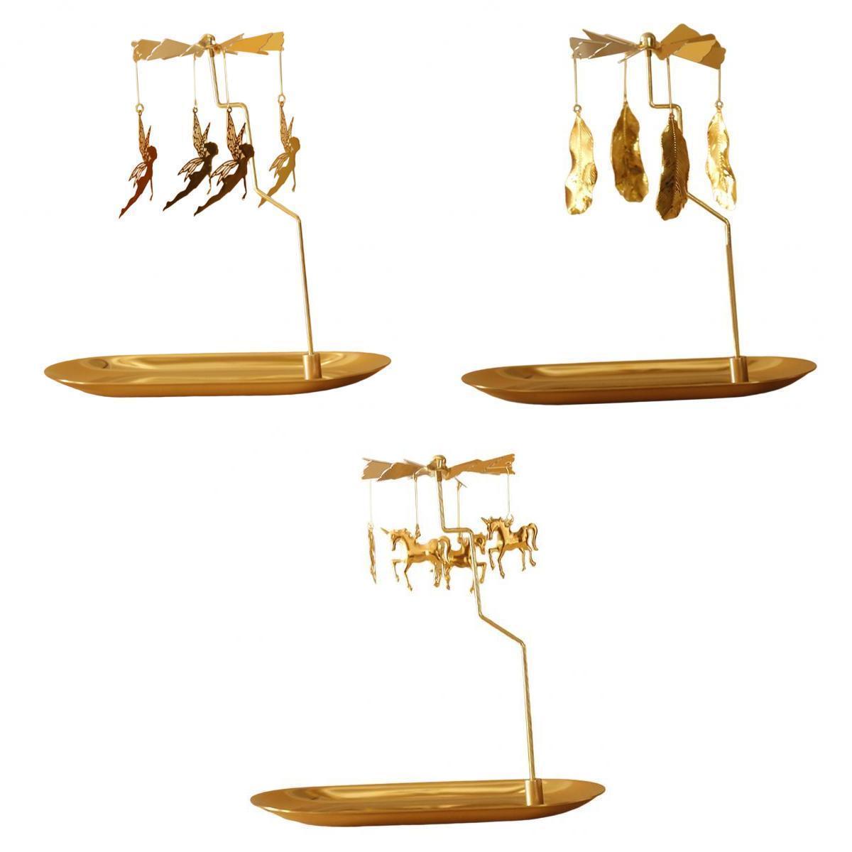 3PCs Candle Holder Rotating Tea Light Holder Stand Home