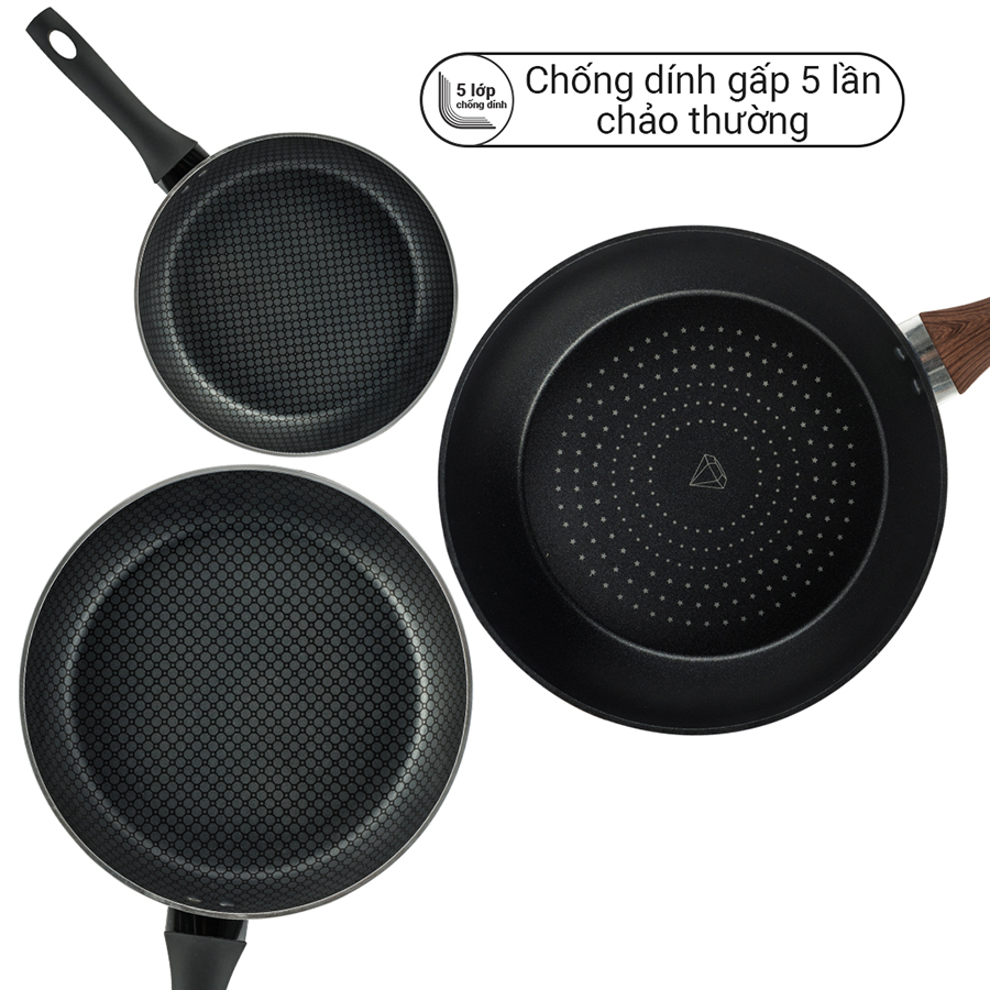 Bộ Chảo Đa Năng Đáy Từ Nagakawa NAEC202628 - Hàng Chính Hãng