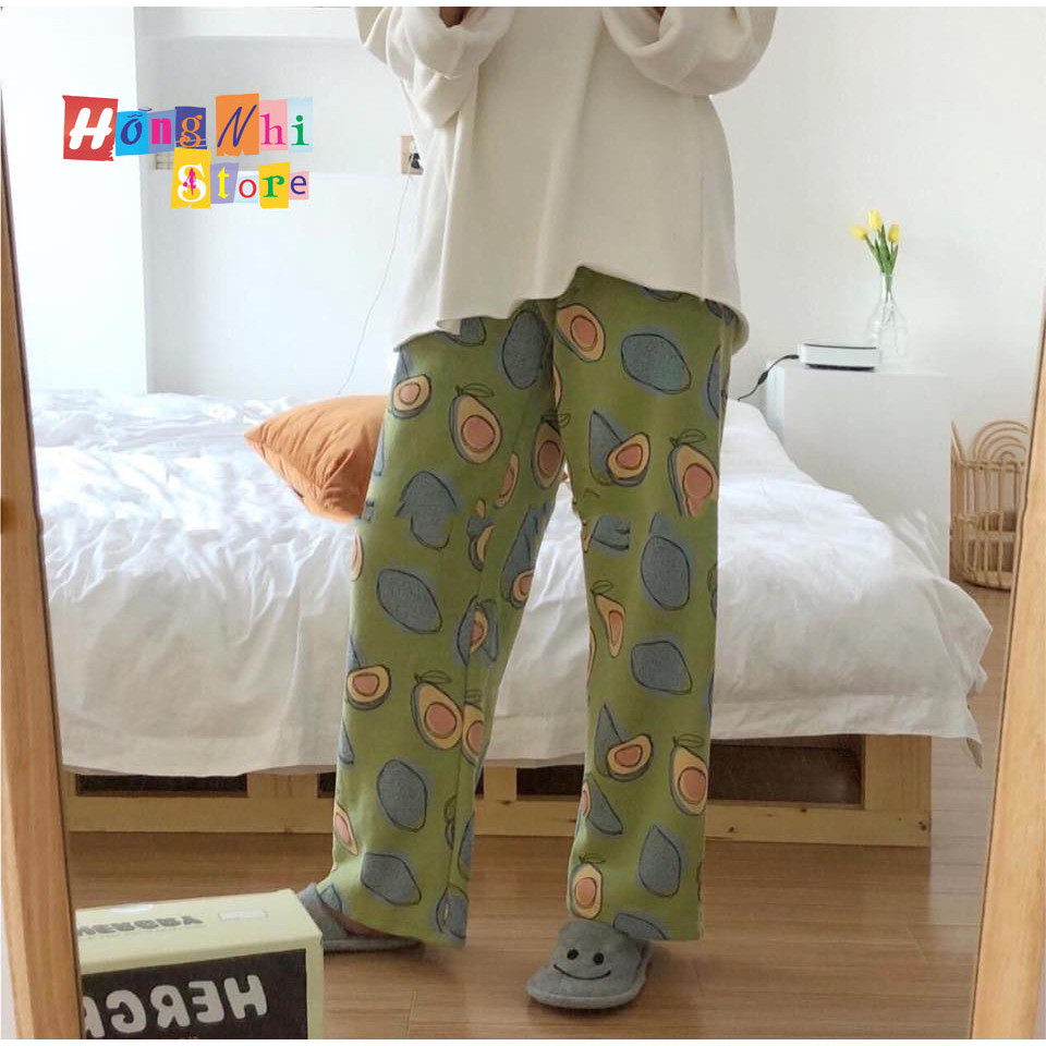 Quần Cartoon Pant Unisex Quần Hoạt Hình Lửng Ống Rộng Lưng Thun - MM