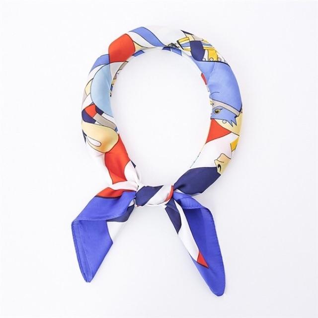 Khăn bandana choàng lụa thanh lịch in hình con ngựa size 70x70cm - Khăn turban