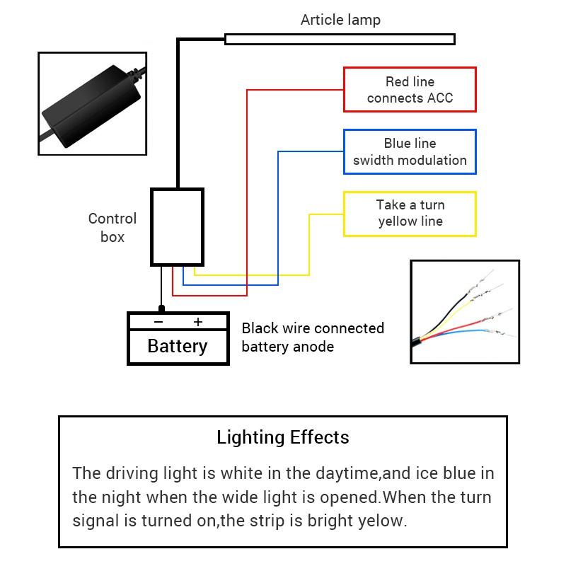 Mới 2 cái Xe Đèn Led Dải Đèn Chạy Ban Ngày Dải Đèn Pha Tự Động Linh Hoạt Đèn Pha Trang Trí Đèn Vàng 12 V 30 cm 45 cm 60 cm