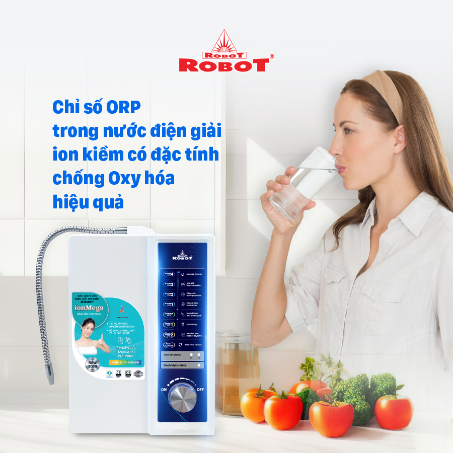 Máy Lọc Nước Điện Giải Ion Kiềm ROBOT ionMega 97 Dòng Máy Cơ - Hàng Chính Hãng