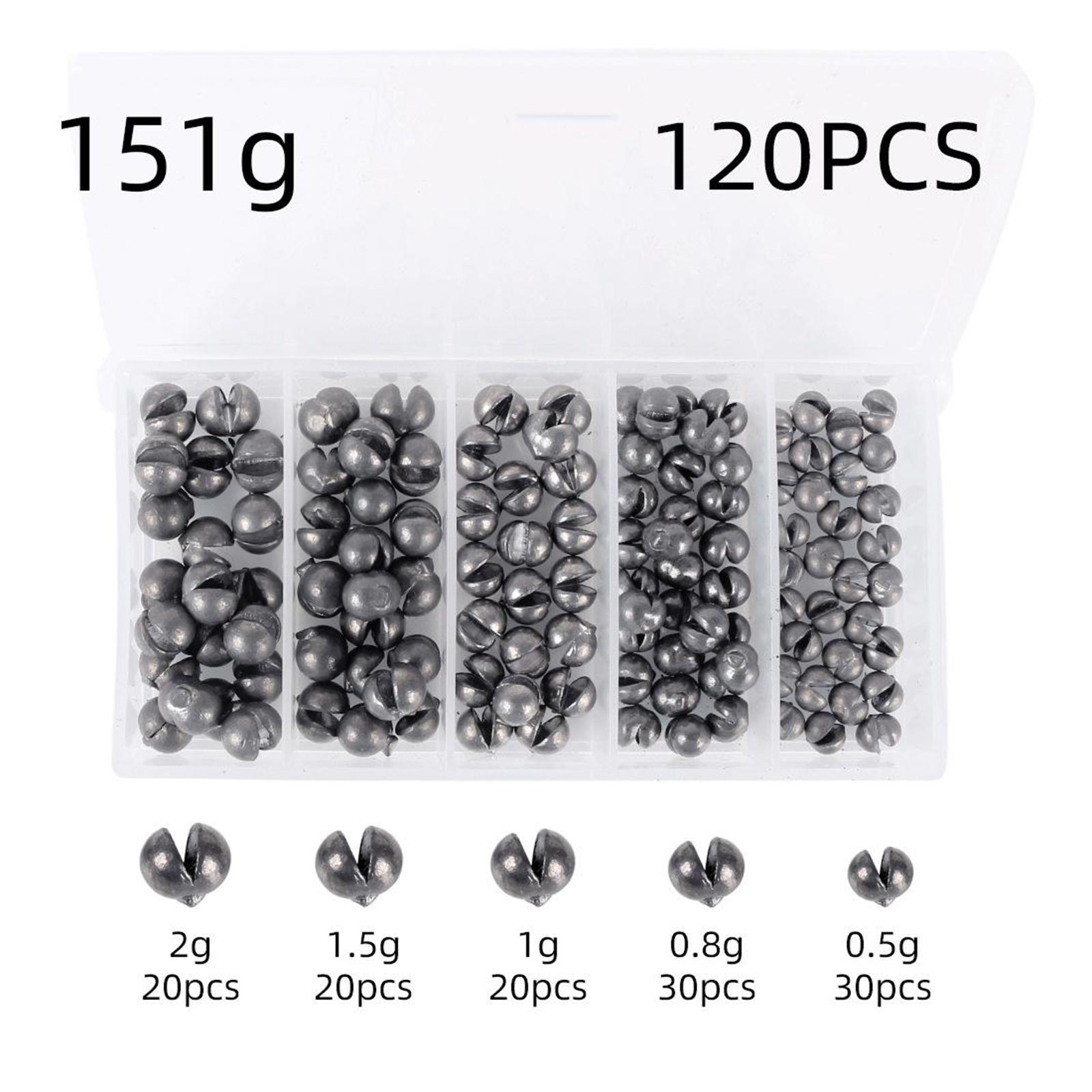 2x100/120Pcs Fishing Sinker Lead Split Shot Sinker Lead Weight Tackles 120pcs