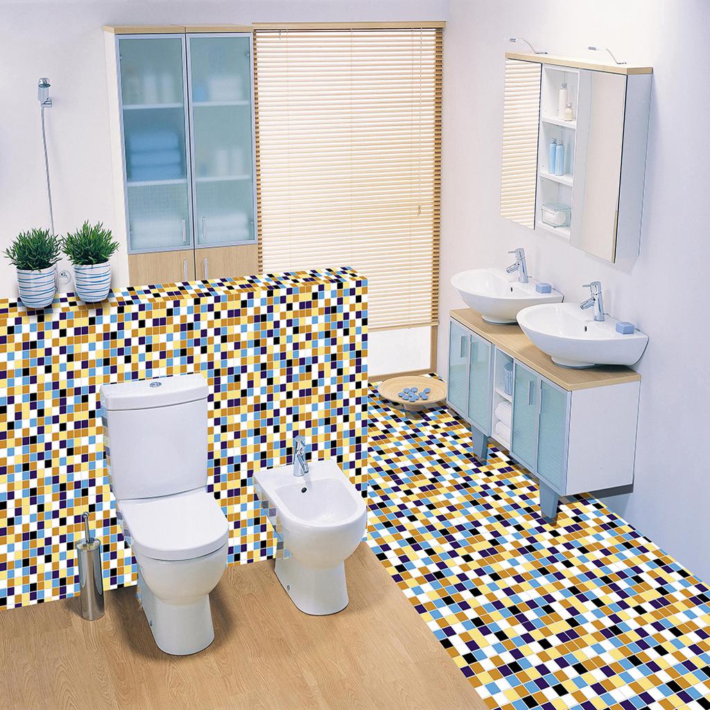 Self-adhesive Mosaic Wall Paper Sticker Tile Kitchen Bathroom Waterproof