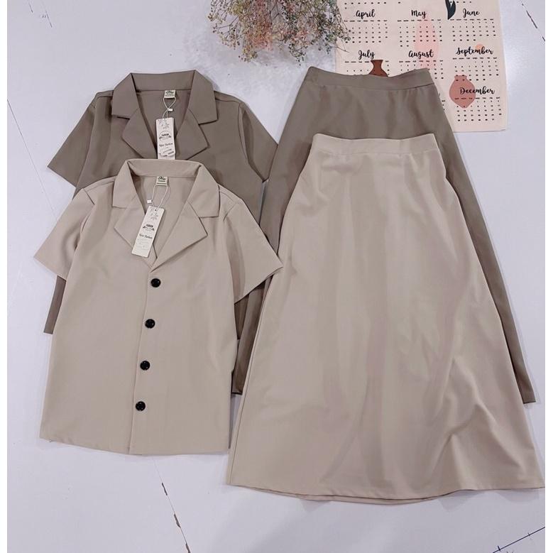 Set Áo Vest Chân Váy ️SIÊU ĐẸP️ Chất Tuyết Mịn Chân Váy Xoè Chuẩn