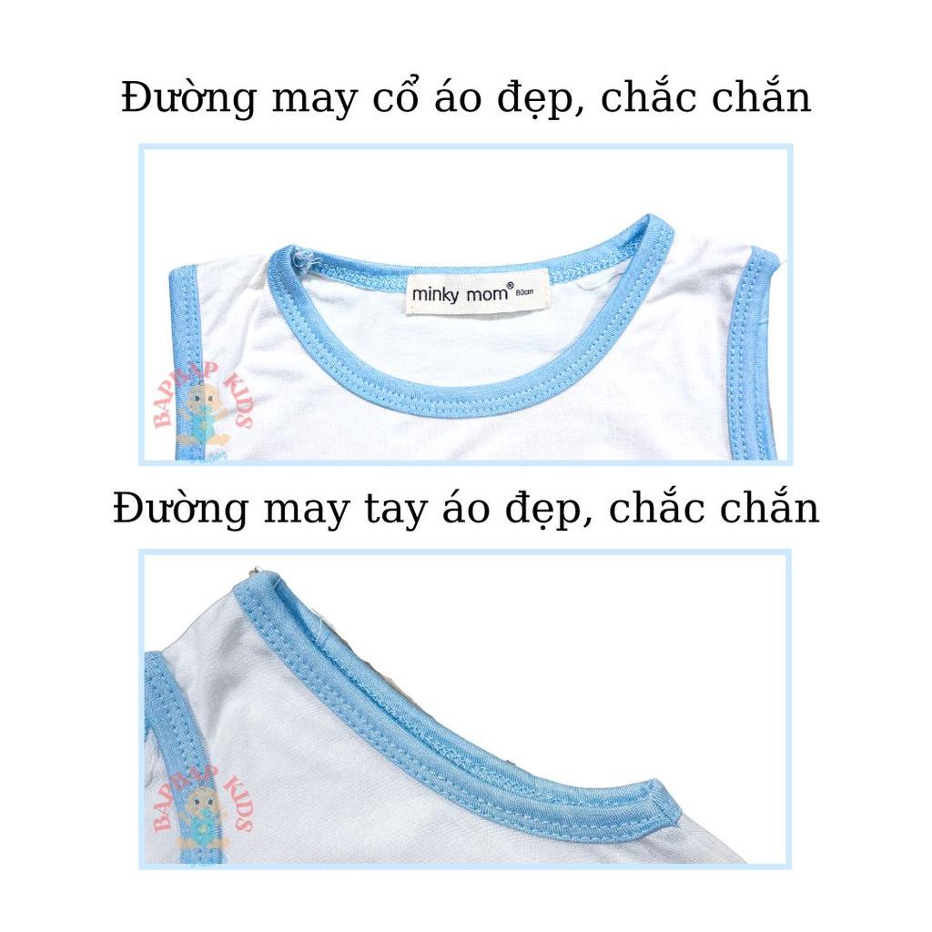 Bộ Ba Lỗ Cho Bé Trai, Bé Gái BAPBAP Vải Thun Lạnh Minkymom In Hoạ Tiết Hải Tặc, Quần Sọc Màu, Đồ Bộ Trẻ Em Mặc Nhà