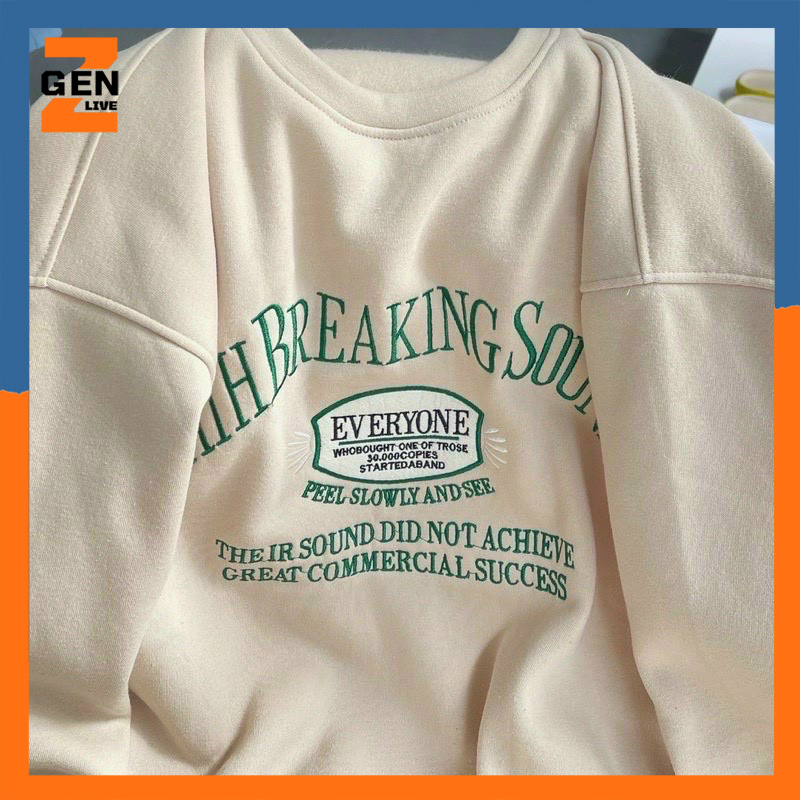 Áo sweater, thiết kế thêu chữ nổi bật, chất nỉ bông dày dặn giữ ấm tốt - LZ FASHHION - TP025