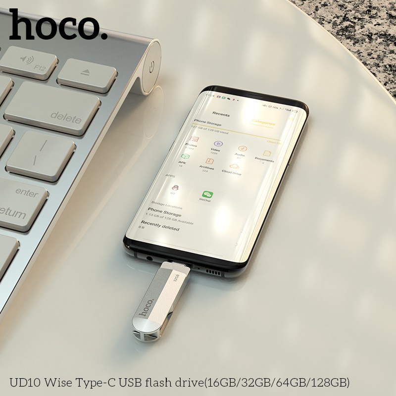 USB 3.0 2 Đầu Tốc Độ Cao Lưu Trữ Tốt Nhỏ Gọn Kẽm Cao Cấp Hoco UD10 - 16GB/32GB/64GB - Hàng Chính Hãng