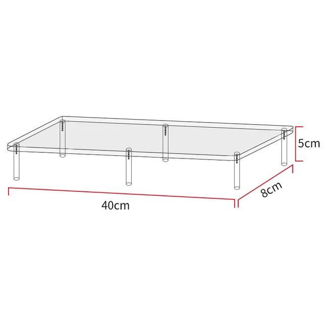 Kệ mica trưng bày nhiều tầng 40x8x5cm mỗi tầng - nhiều kích thước - nhiều màu