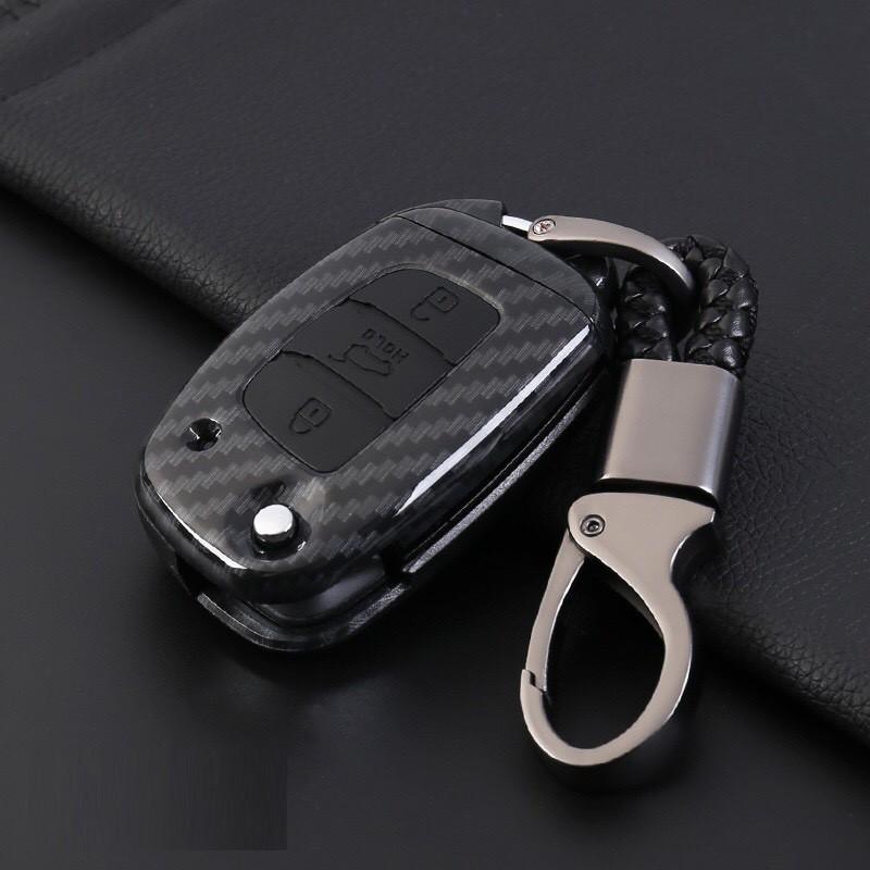 Ốp vỏ và móc khóa carbon cho xe Hyundai I10 có chìa
