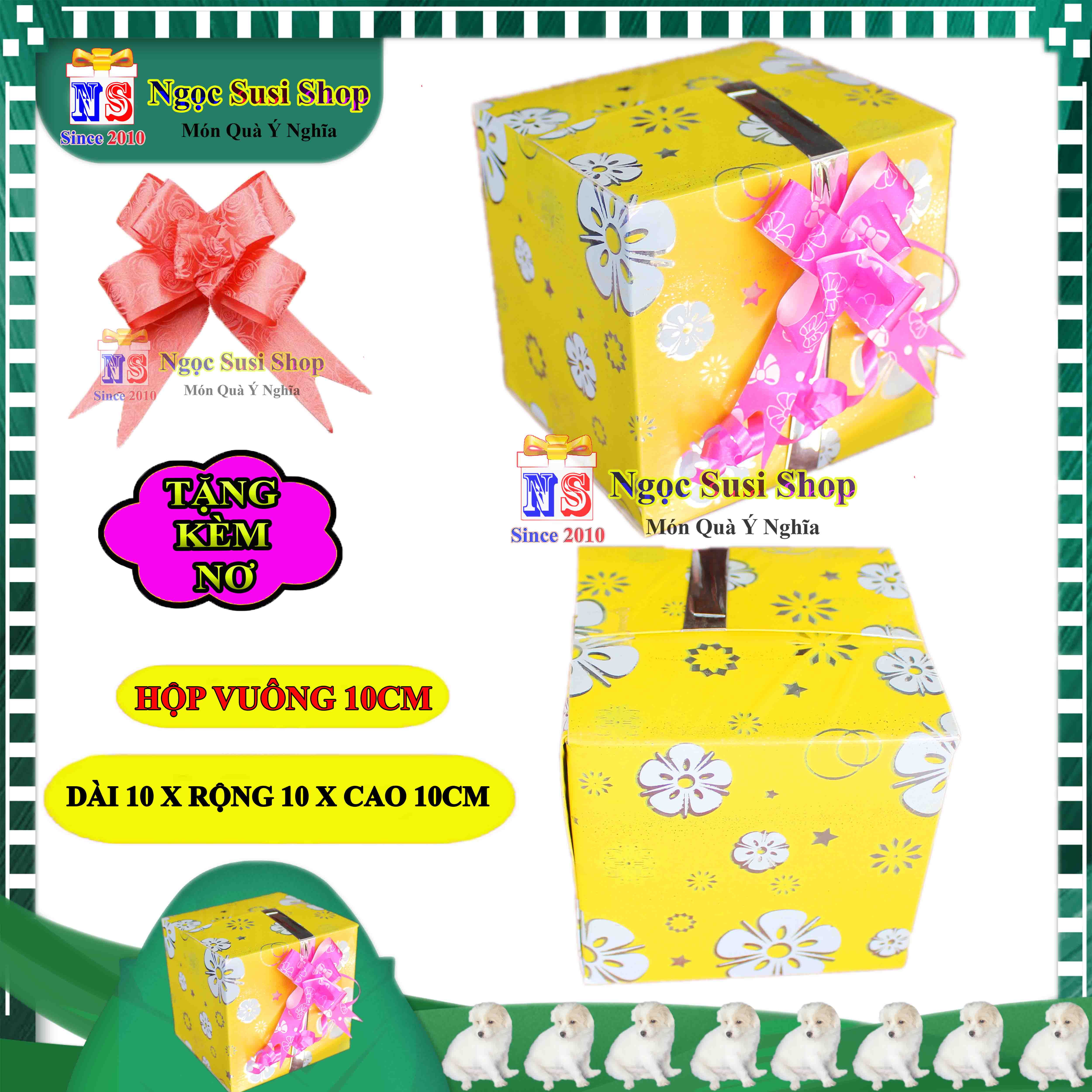 HỘP QUÀ TẶNG KIẾNG ĐỦ SIZE NHIỀU MÀU RẤT XINH + TẶNG KÈM NƠ - HỘP QUÀ TẶNG GIẤY KIẾNG RẤT ĐẸP