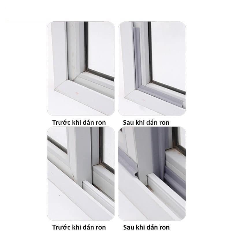 RON CHẶN KHE CỬA ĐA NĂNG Chống Gió Lùa, Ngăn Côn Trùng, Giảm Tiếng Ông 3 Mét