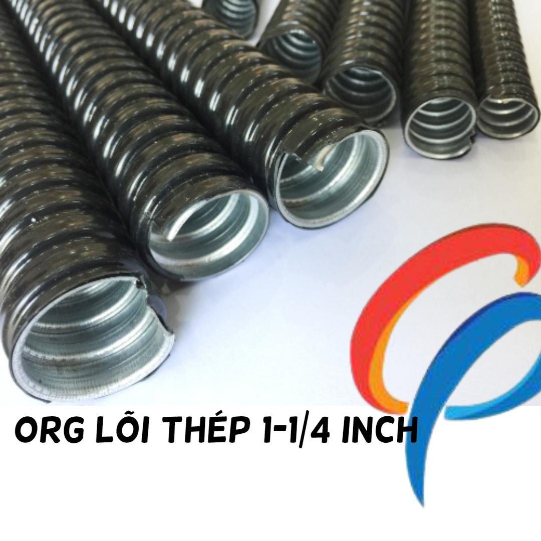 Ống ruột gà lõi thép bọc nhựa PVC phi 1-1/4 inch