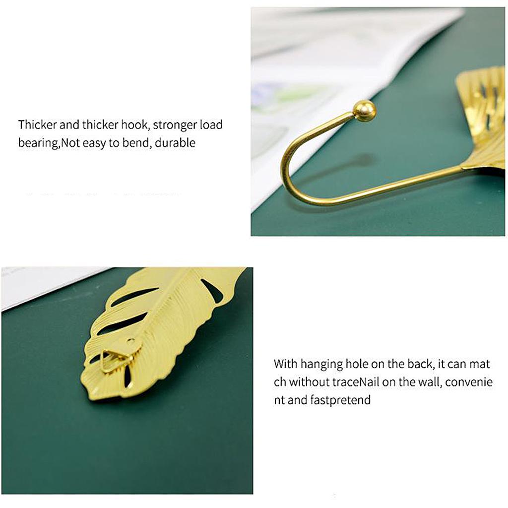 Leaf Shape Hook Door Wall Wardrobe Clothes Bag Key Hanger Home Decor Style 1