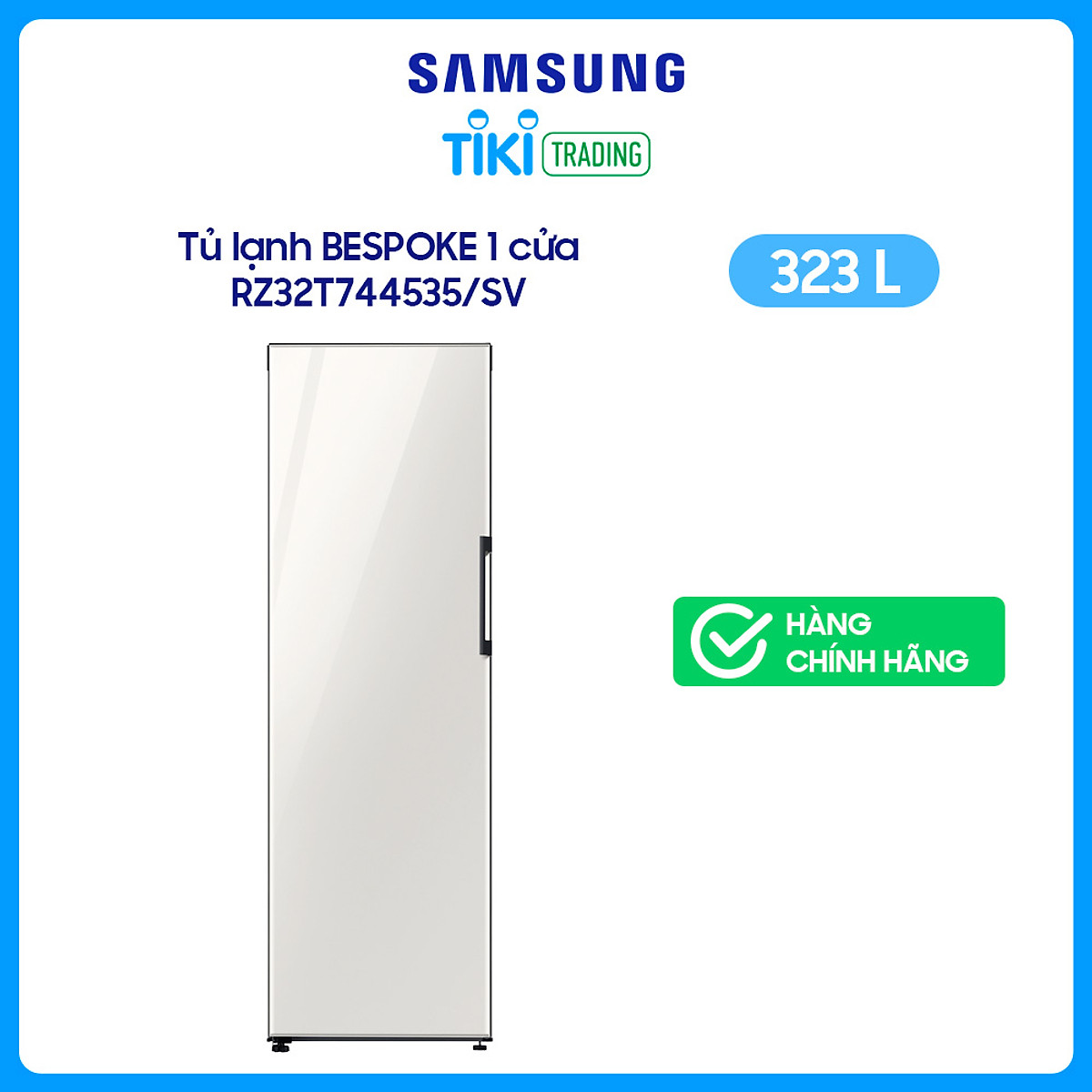 Tủ lạnh BESPOKE 1 Cửa Samsung Inverter 323L RZ32T744535SV (Trắng) - Chỉ giao khu vực Hà Nội