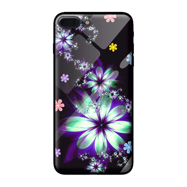 Ốp kính cho Iphone 7 Plus mẫu HOA NỀN 2 - Hàng chính hãng