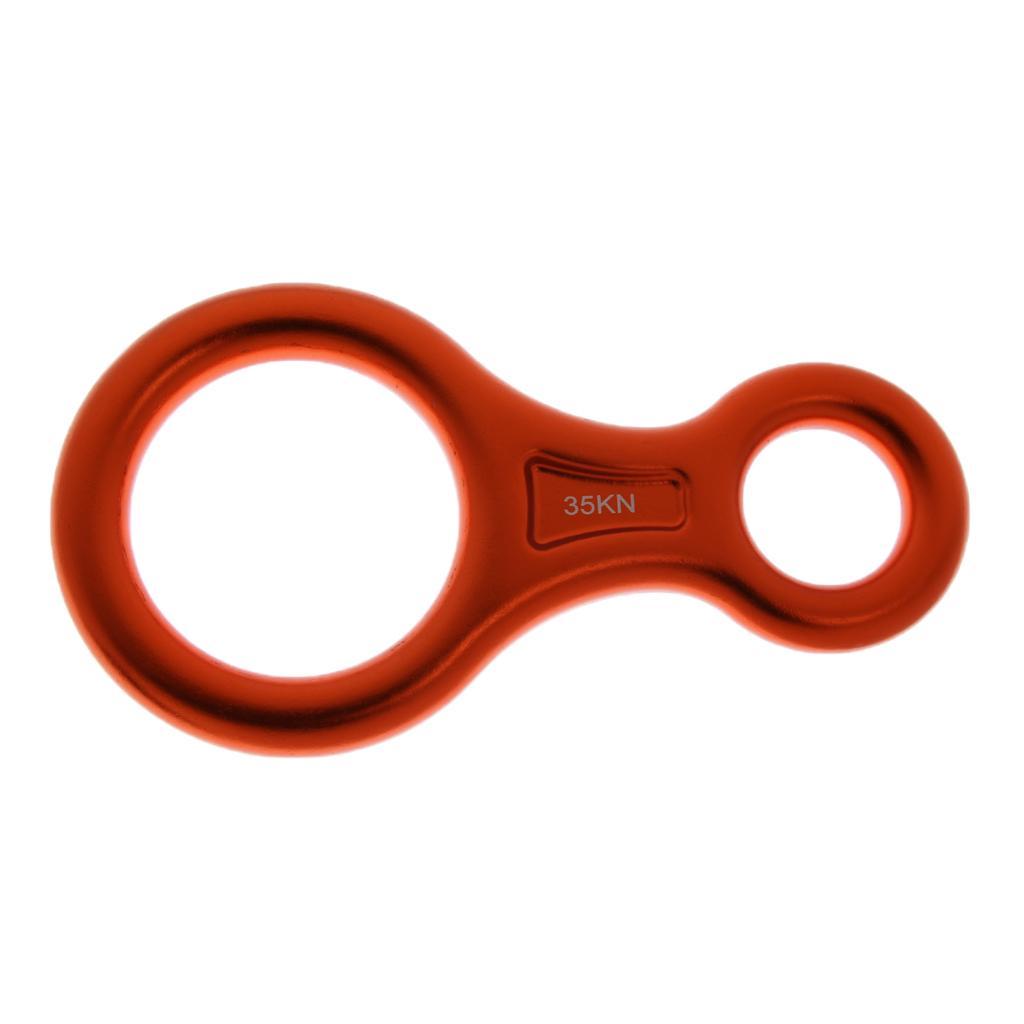 2x 35KN Figure 8 Descender Rappel Rock Climbing Descending Belaying Equipment