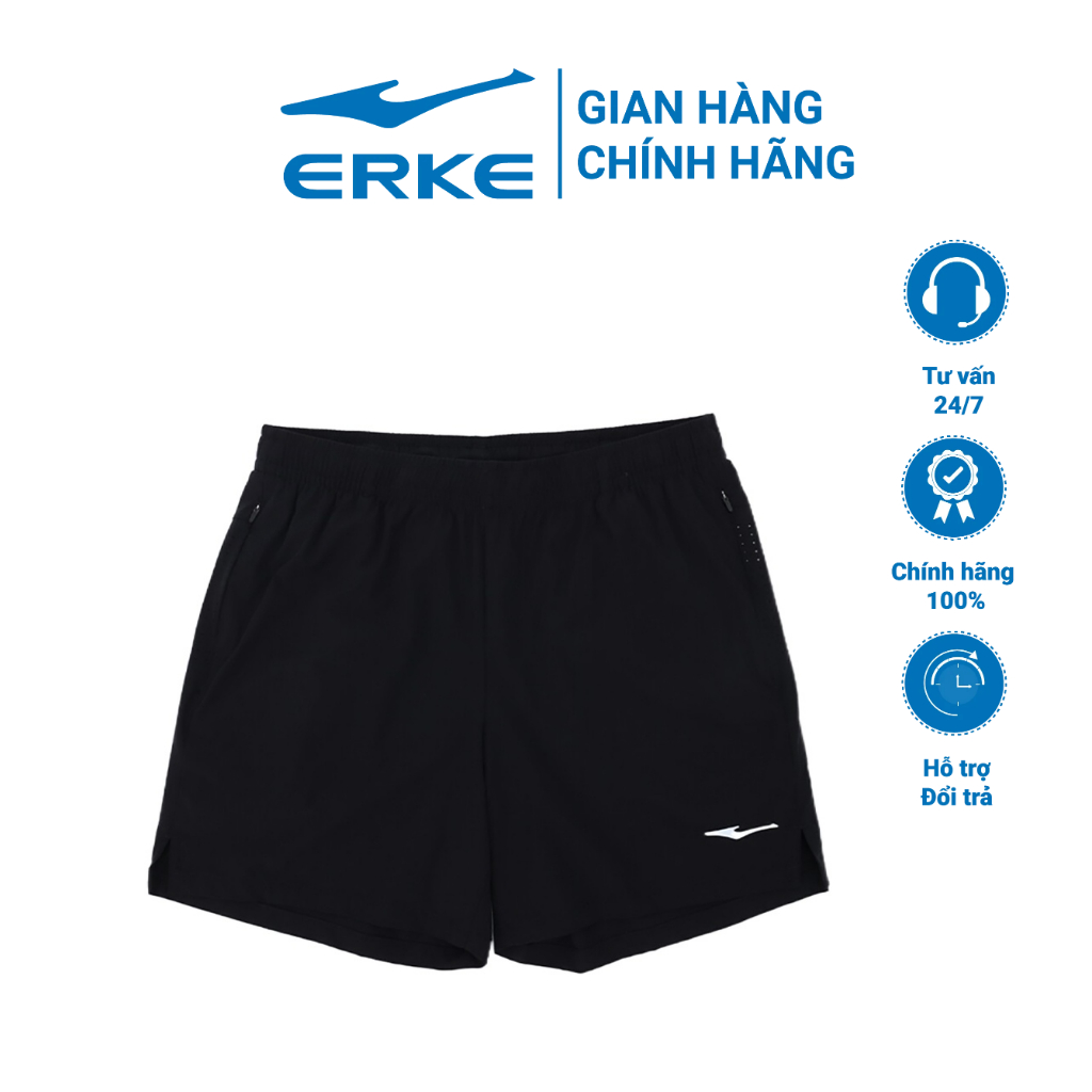 Quần đùi thể thao nam ERKE quần thể thao rộng co giãn 4 chiều 11222254136