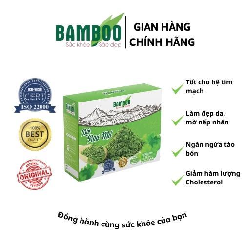 Bột rau má BAMBOO nguyên chất, siêu mịn hộp 60g/ 20 gói