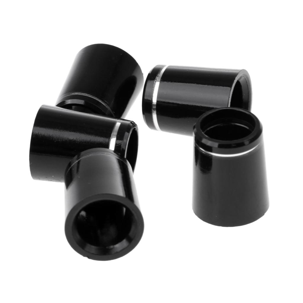10pcs Black Golf Tip Iron Shaft Ferrules Adapter With Silver Ring
