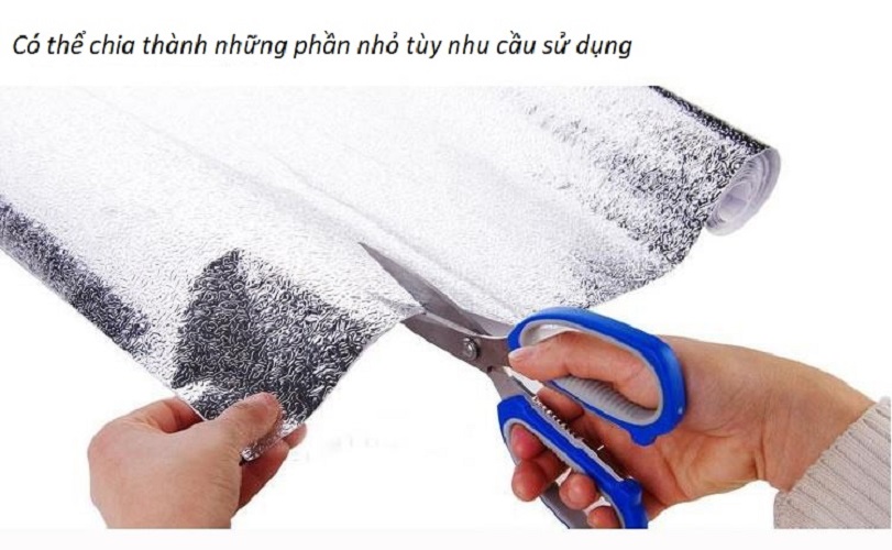 COmbo 2 cuộn Giấy bạc dán tường nhà bếp chống thấm dầu, thấm nước tiện dụng 3mx60cm