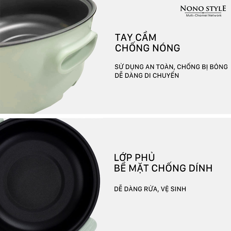 Nồi Điện Đa Năng Nonostyle (3L - 1000W) - Hàng Chính Hãng