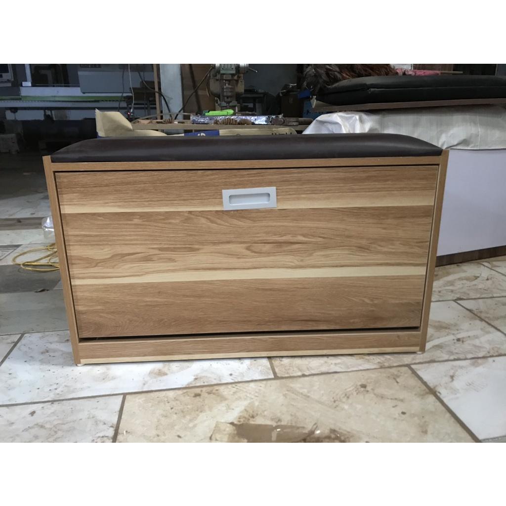 Kệ tủ giày thông minh cánh lật 1 tầng kết hợp ghế ngồi, dài 80cm