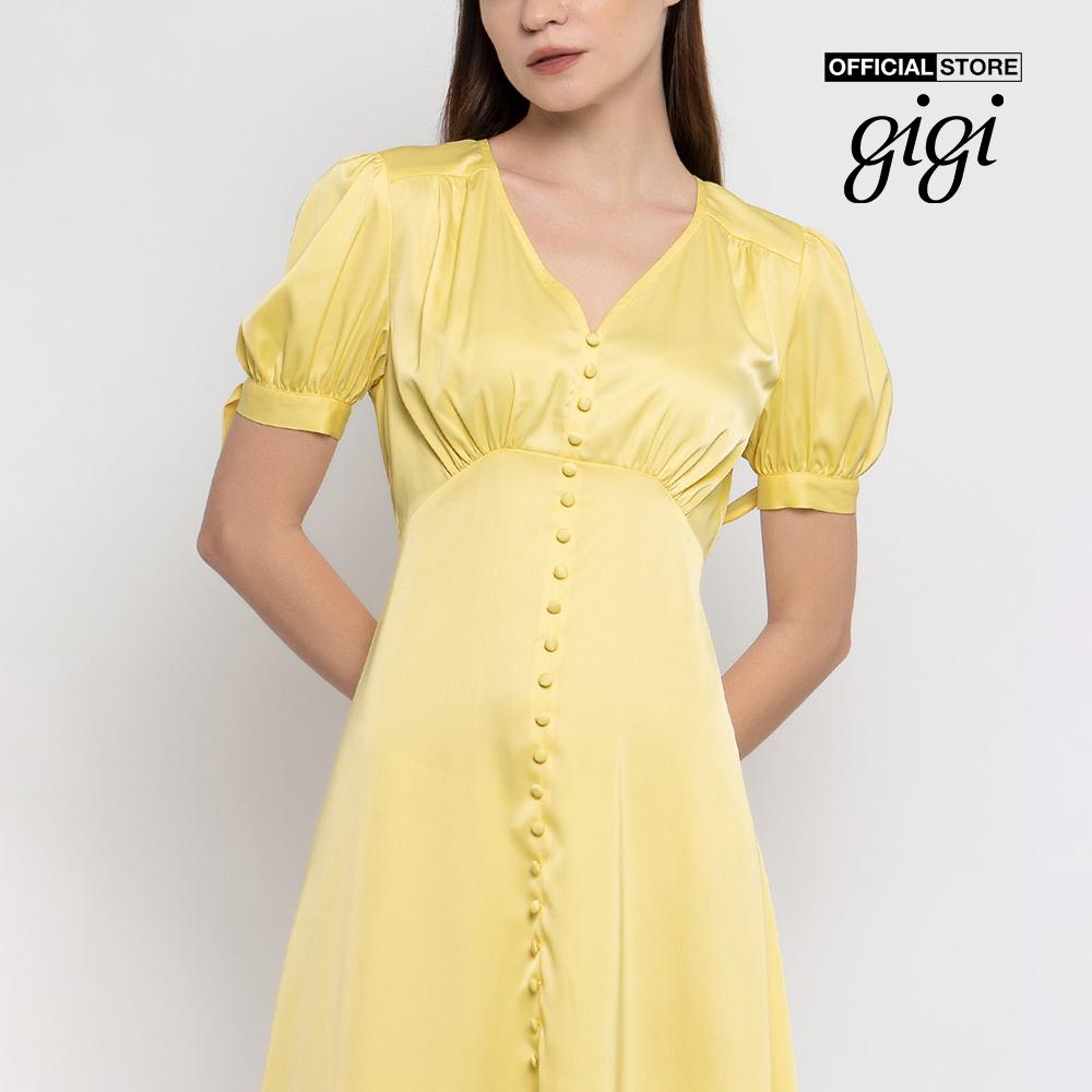 GIGI - Đầm midi cổ V tay ngắn Tie Sleeve G2103202137L