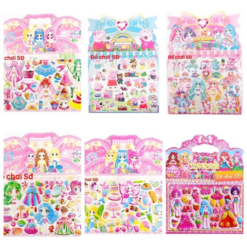 Hình dán nổi 3D - combo 10 tấm khác nhau