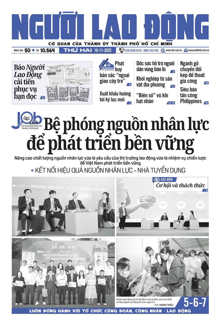 Nhật báo Người Lao Động từ ngày 10-11-2025 đến 16-11-2025