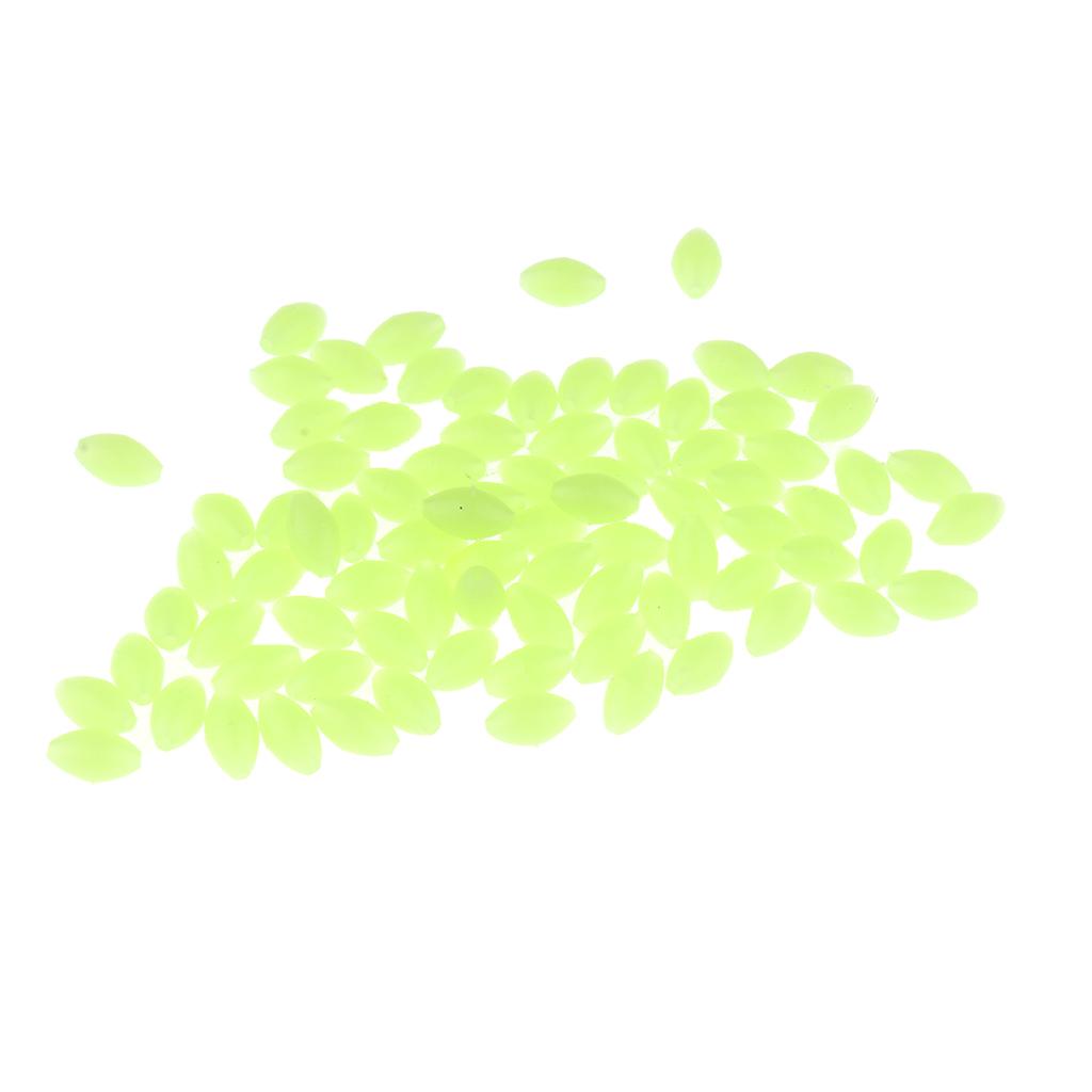 100Pcs Fishing Beads Round Luminous Rig Beads Sea Fishing Floating Tackle