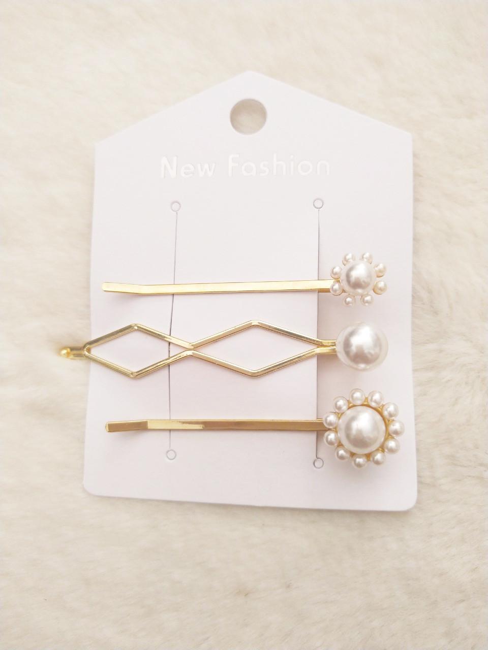 Set kẹp tóc ngọc trai thiết kế mới loại tốt