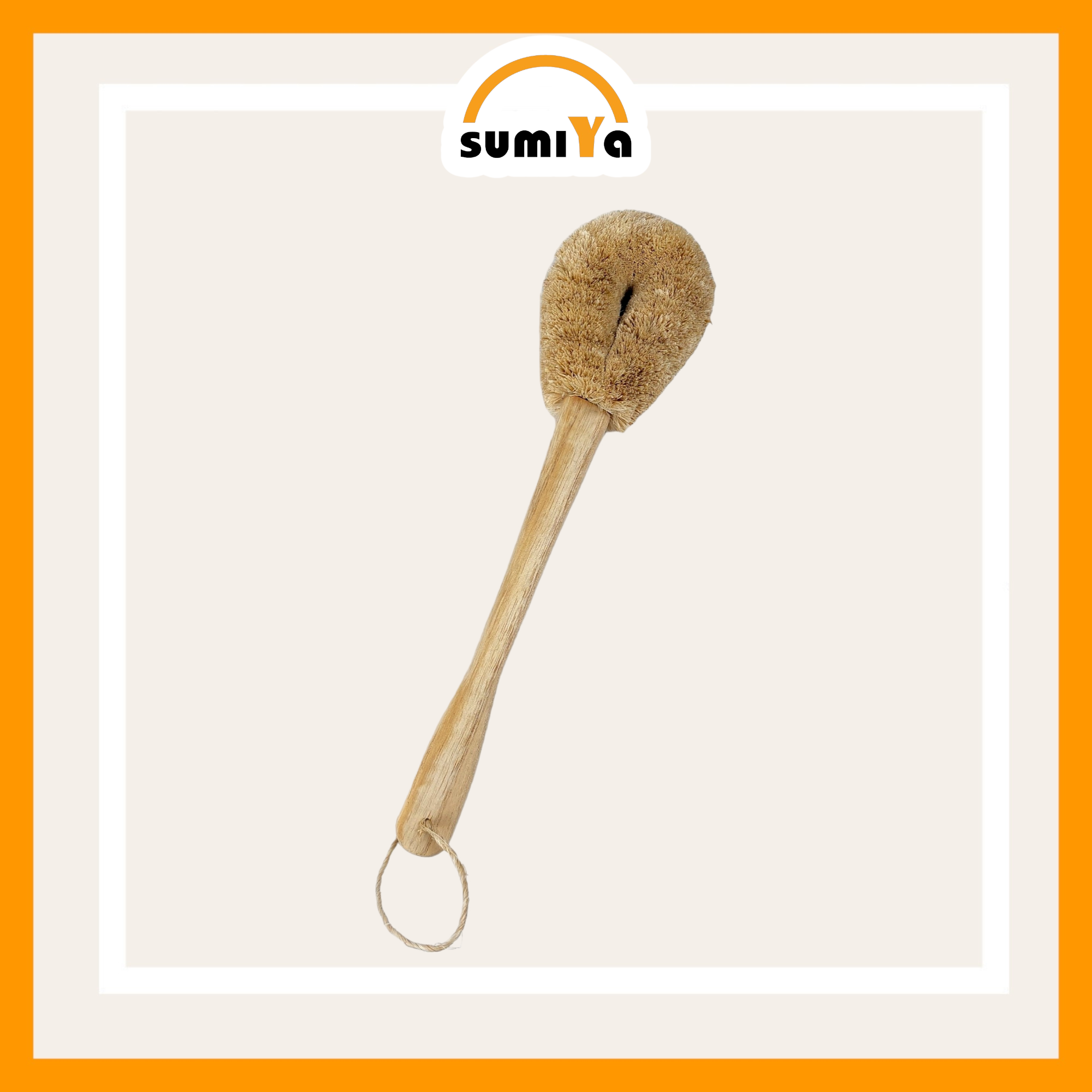 Cọ sợi chuối cán gỗ, cọ chà rửa ly sợi chuối, cọ đa năng sợi chuối tự nhiên thân thiện môi trường