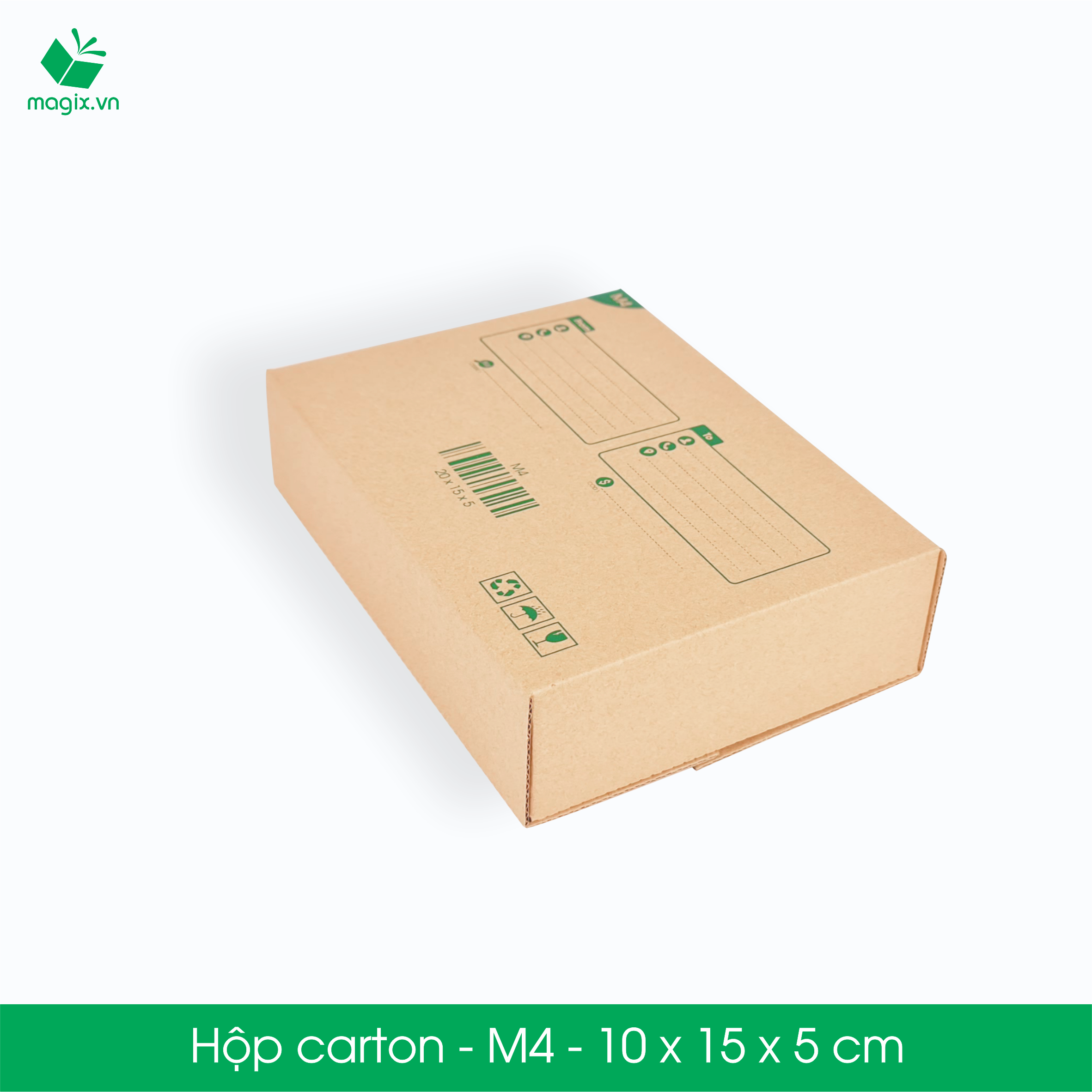 M4 - 20x15x5 cm - 100 Thùng hộp carton đóng hàng