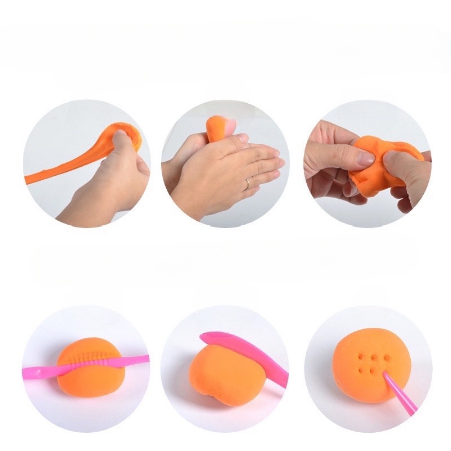 Đất Nặn Nhiều Màu - Chất Liệu An Toàn Đất sét tự khô an toàn Lốc 24 màu cao cấp Softclay nặn hình, làm Butter slime