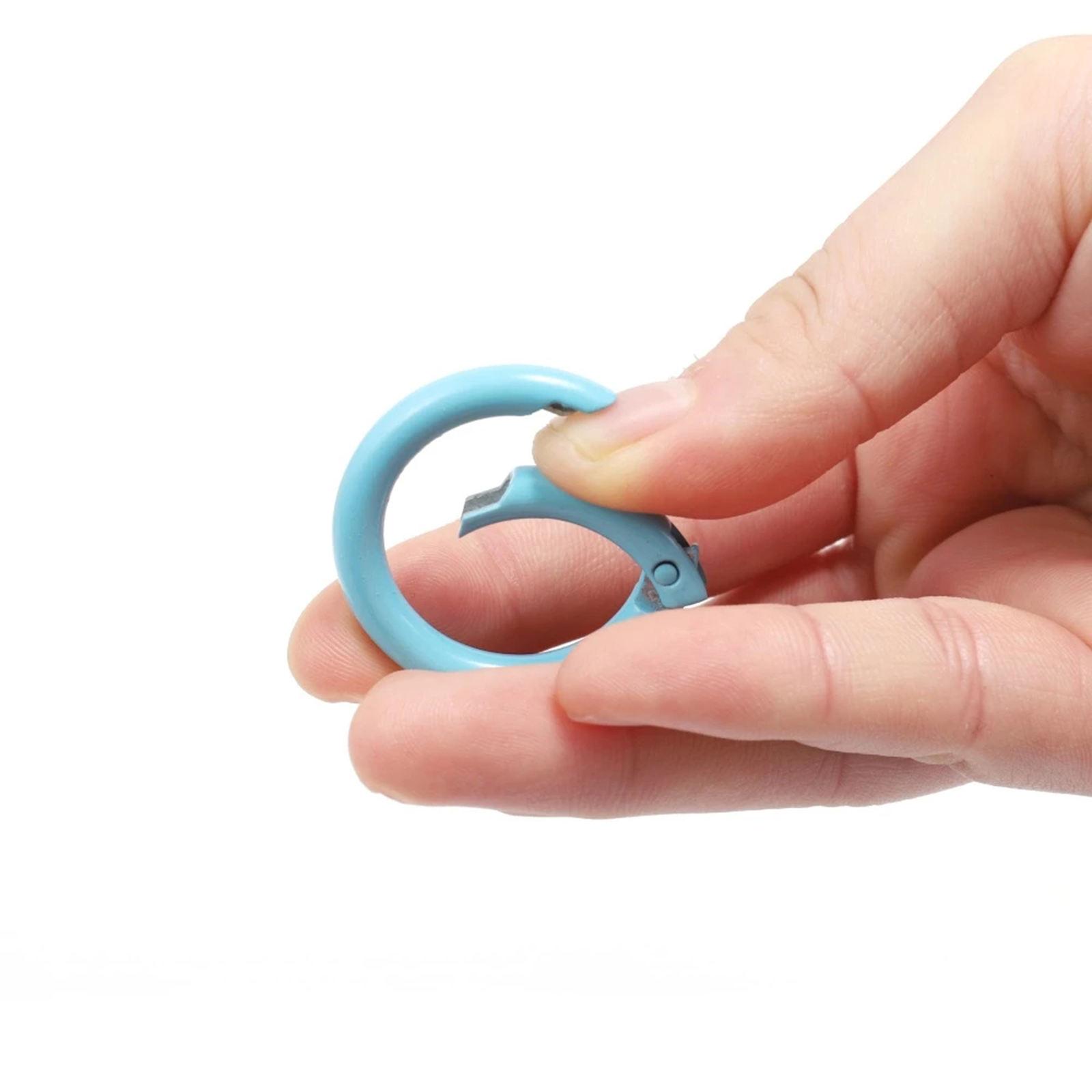 20x Round Spring Snap Clip Hook Alloy Carabiner Keychain Buckle Key Hiking