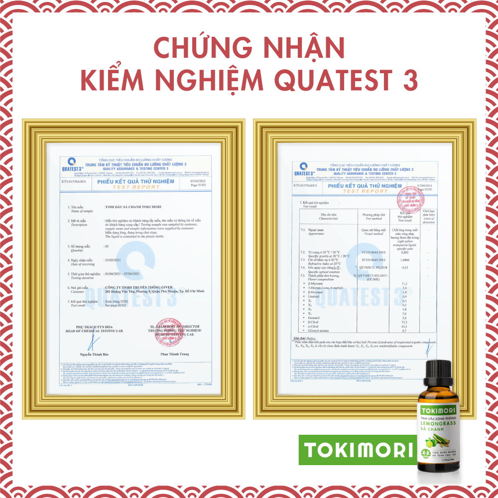 Tinh Dầu Sả Chanh TOKIMORI Xuất Khẩu Nhật Bản (50ml) 100% Thiên Nhiên, An Toàn Cho Trẻ, Xông Phòng, Khử Mùi, Kháng Khuẩn, Đuổi Muỗi, Giải Cảm